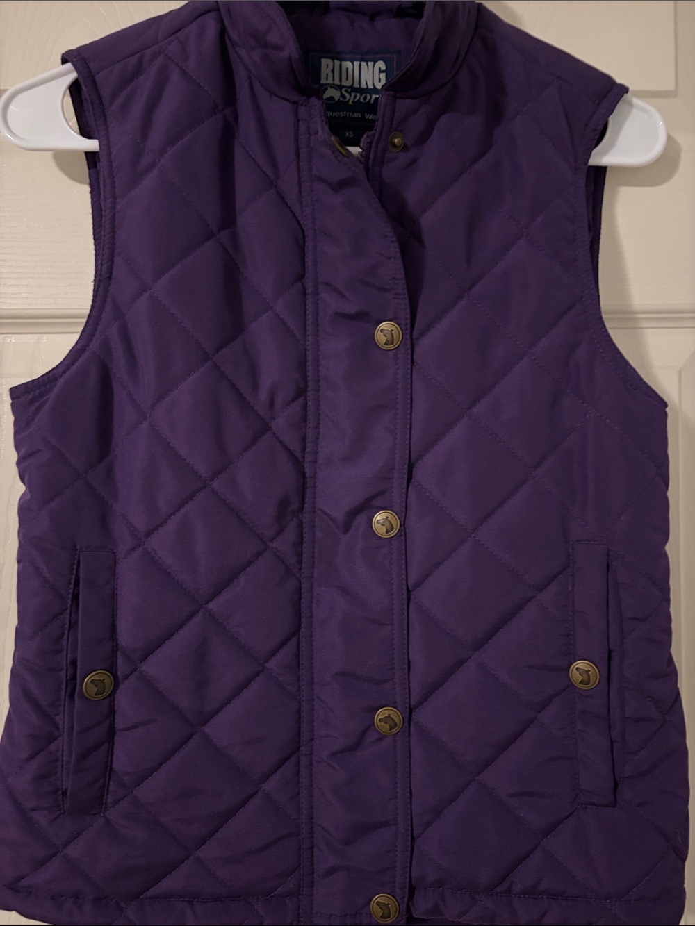 Riding Sport - Quilted Purple Equestrian Vest for Women size XS